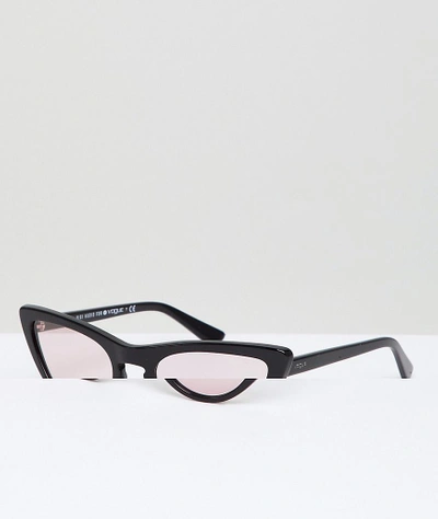 Vogue Eyewear Cat Eye Sunglasses By Gigi Hadid With Pink Lens - White