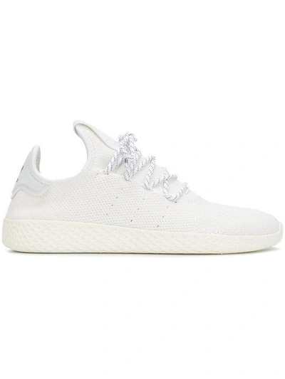 Adidas Originals By Pharrell Williams Cord Lace-up Sneakers In White
