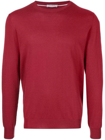 Paolo Pecora Crew Neck Sweater - Red In Red