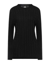 Alpha Studio Woman Sweater Black Size 12 Wool, Cashmere