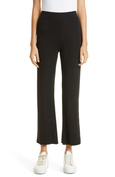 Atm Anthony Thomas Melillo Rib Ankle Flare Trousers In Black