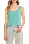 Nic + Zoe Perfect Shirttail Stretch Cotton Tank In Blue