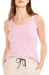 Nic + Zoe Perfect Shirttail Stretch Cotton Tank In Pink Hue