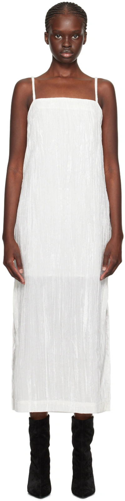 Loulou Studio Vabea Silk-twill Maxi Dress In White & Black