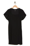 Marina Capelet Sleeve Dress In Black