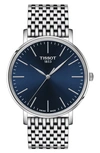 Tissot Men's Swiss Everytime Stainless Steel Bracelet Watch 40mm In Blue/silver