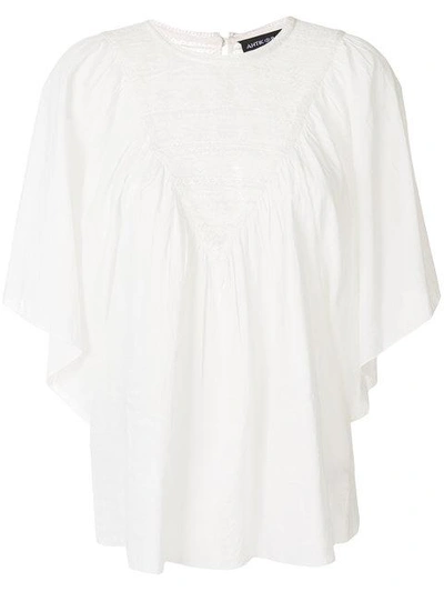 Antik Batik Embroidered Short-sleeve Blouse In White