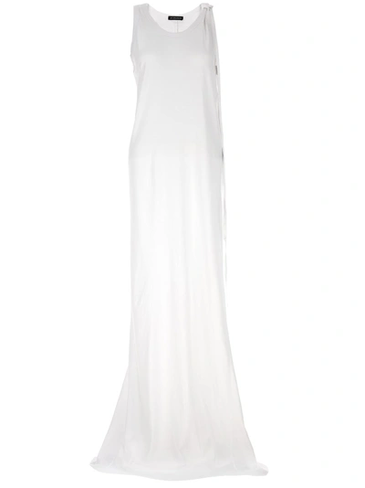 Ann Demeulemeester X-long Flared Dress In White