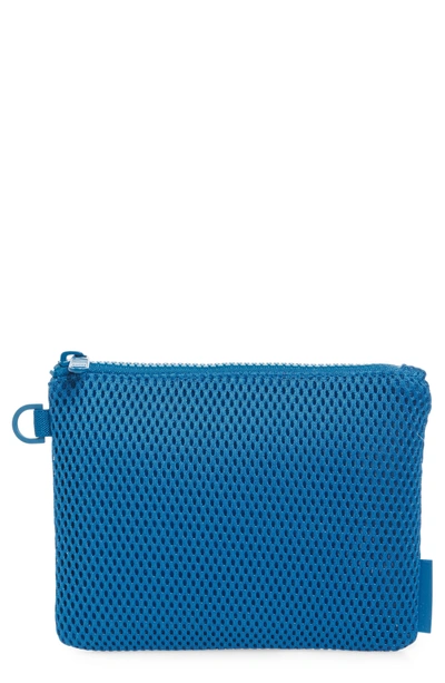 Dagne Dover Small Parker Mesh Pouch - Blue In Pacific Air Mesh
