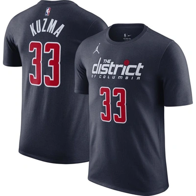 Jordan Brand Kyle Kuzma Navy Washington Wizards 2022/23 Statement Edition Name & Number T-shirt