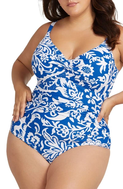Artesands Monet D- & Dd-cup One-piece Underwire Swimsuit In Blue