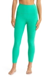 Beyond Yoga High Waist Capris In Green Grass Heather