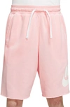 Nike Club Alumni Sweat Shorts In Pink Bloom/ White/ White