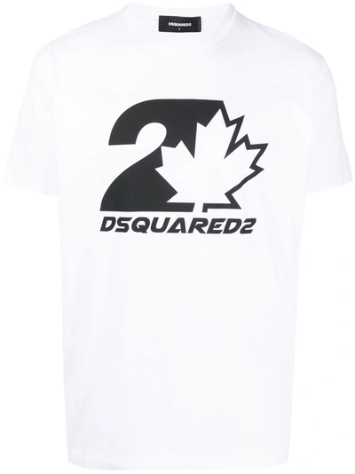 Dsquared2 Logo-print Cotton T-shirt In White