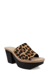 Zigi Artisan Avril Genuine Calf Hair Sandal In Tan Leopard