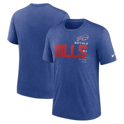 Nike Heather Royal Buffalo Bills Team Tri-blend T-shirt In Blue