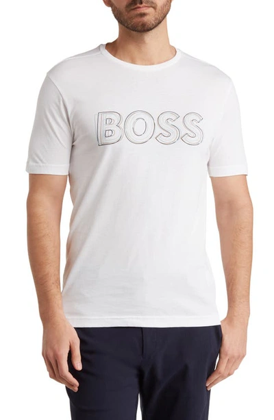 Hugo Boss Logo Cotton T-shirt In White