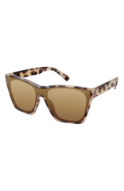 Vince Camuto 140mm Shield Sunglasses In Oatmeal