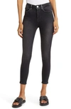 Frame Le One High Waist Crop Skinny Jeans In Larchwood