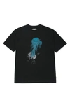 Honor The Gift Leaf Cotton Graphic T-shirt In Black