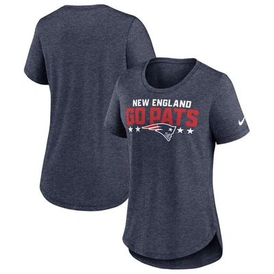 Nike Women's Local (nfl New England Patriots) T-shirt In Heather Navy