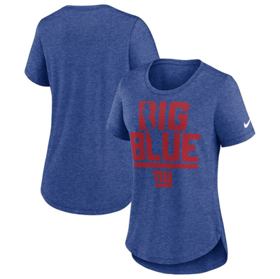 Nike Women's Local (nfl New York Giants) T-shirt In Heather Royal