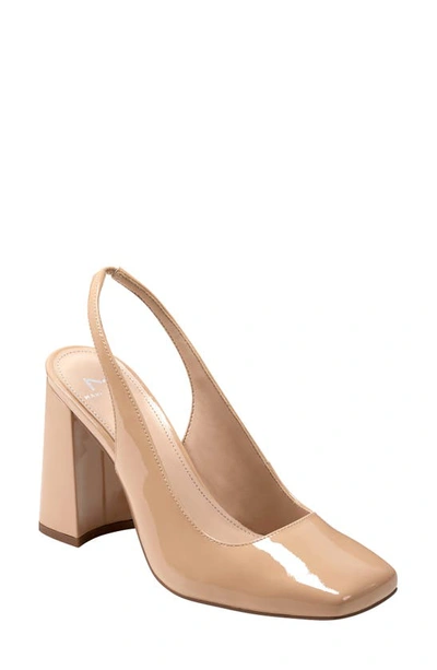 Marc Fisher Ltd Onna Square Toe Slingback Pump In Light Natural