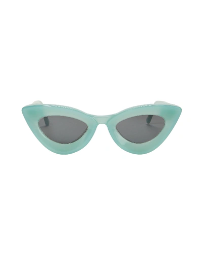 Grey Ant Cat Eye Sunglasses In Green-lt