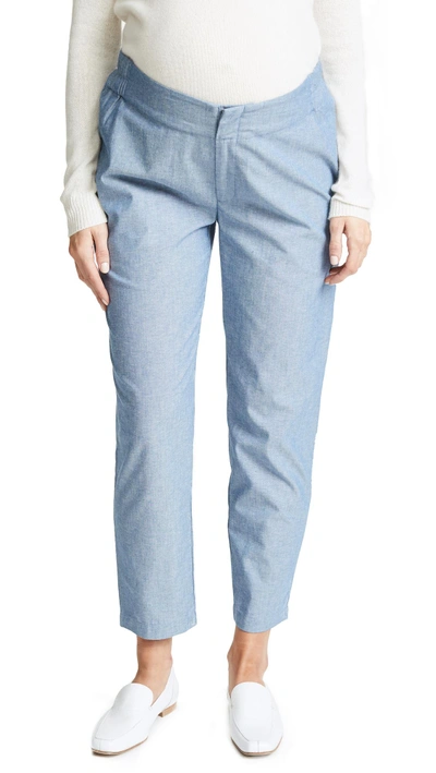 Hatch Ingrid Trousers In Chambray