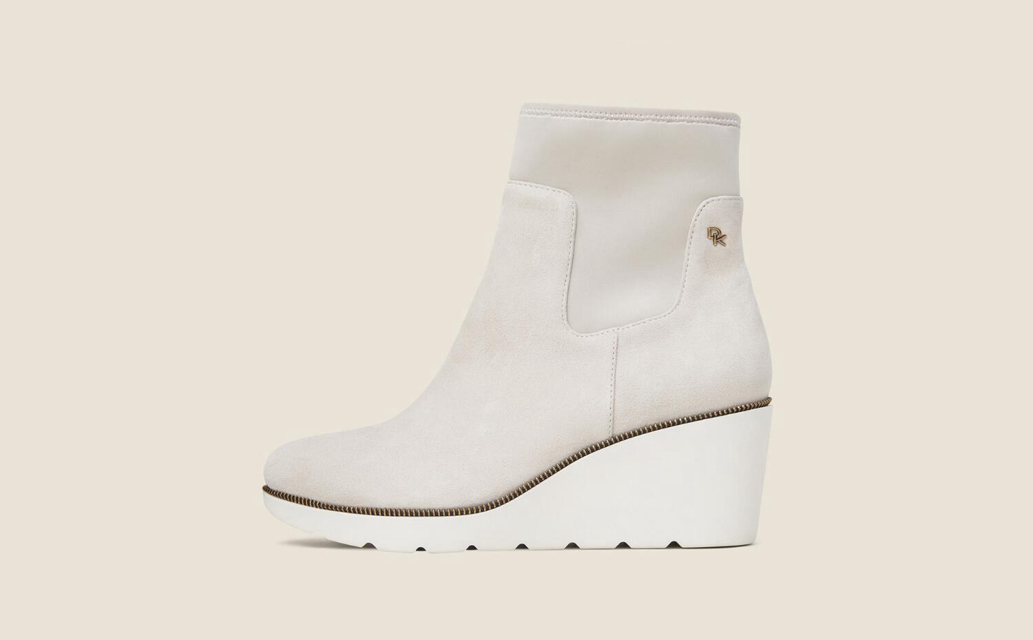 donna karan ivira wedge bootie