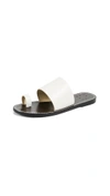 Trademark Taos Slides With Toe Strap In White