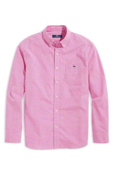 Vineyard Vines Gingham Stretch Cotton Button-down Shirt In A361 Sp23_