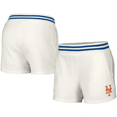 Lusso White New York Mets Maeg Tri-blend Pocket Shorts