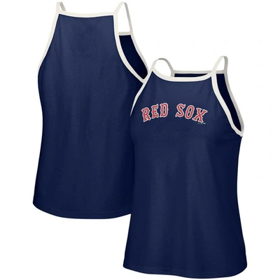 Lusso Navy Boston Red Sox Nadine Halter Tank Top