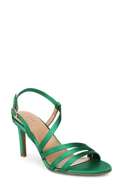 Naturalizer Kimberly Strappy Sandals In Tropic Green Satin Fabric