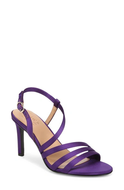 Naturalizer Kimberly Strappy Sandals In Purple Satin Fabric