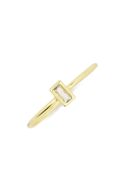 Argento Vivo Sterling Silver Crystal Ring In Gold