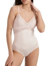 Maidenform Tame Your Tummy Lace Firm Control Bodysuit In Sandshell