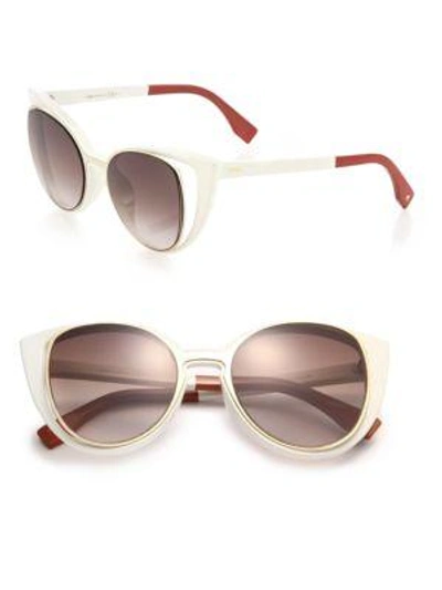 Fendi Cat's-eye 51mm Sunglasses In White