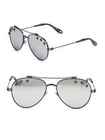Givenchy 58mm Star Aviator Sunglasses In 0807dc