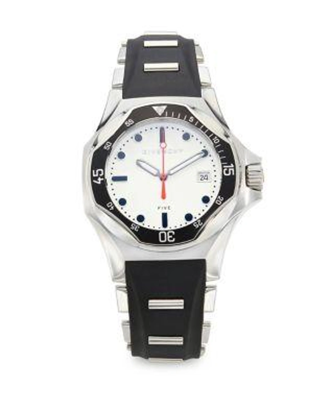 Givenchy Five Shark Analog Watch In White | ModeSens 