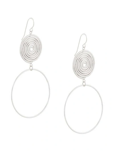 Petite Grand Sun And Moon Espiral Earrings - Metallic