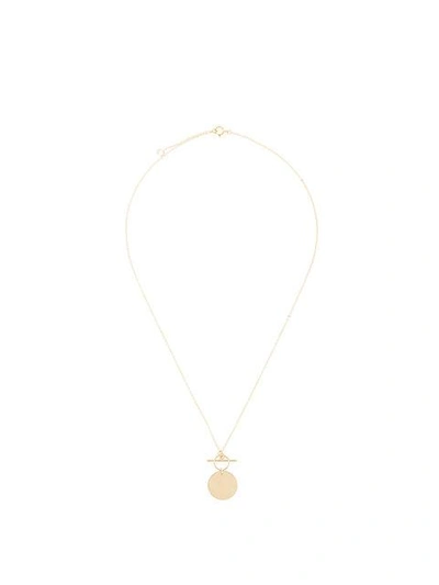 Petite Grand Fob Necklace In Metallic