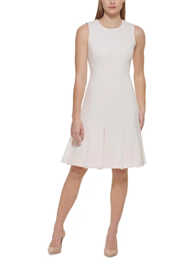 Calvin Klein Womens Sleeveless Knee Sheath Dress In Pink