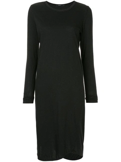 chinese dress ladies Paneled Long Sleeve T-Shirt Dress  BASSIKE