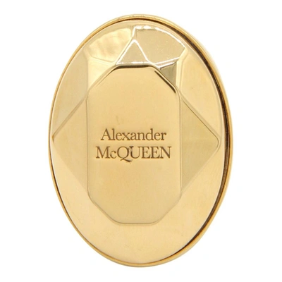 Alexander Mcqueen Antique Gold Metal The Faceted Stone Ring