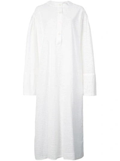Natasha Zinko Perforated Midi Dress White