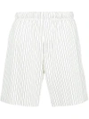 Roar Striped Shorts - White