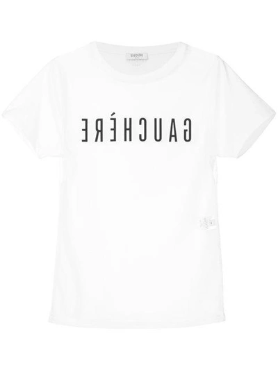 Gauchère Logo Print T-shirt In White