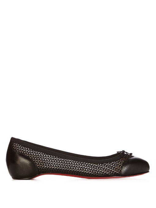louboutin mesh flats